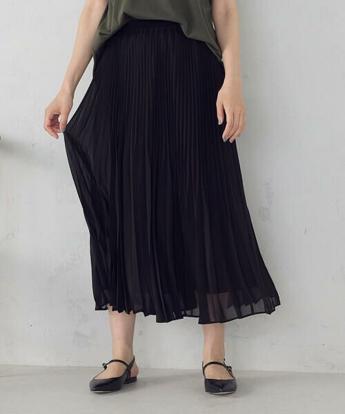 シフォンジョーゼット アシンメトリープリーツ スカート