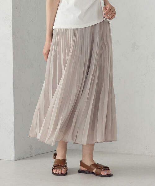 COMME CA ISM / コムサイズム ロング・マキシ丈スカート | シフォンジョーゼット アシンメトリープリーツ スカート | 詳細11