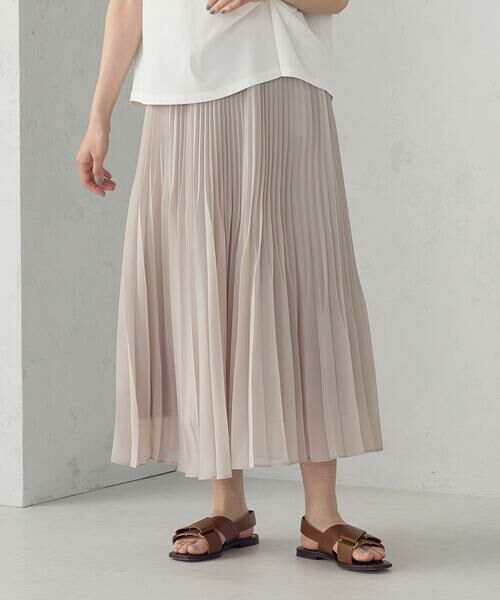 COMME CA ISM / コムサイズム ロング・マキシ丈スカート | シフォンジョーゼット アシンメトリープリーツ スカート | 詳細12