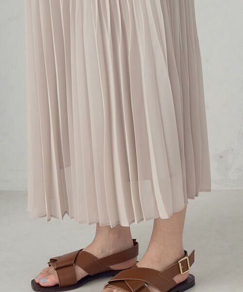 COMME CA ISM / コムサイズム ロング・マキシ丈スカート | シフォンジョーゼット アシンメトリープリーツ スカート | 詳細17