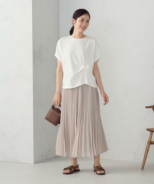 COMME CA ISM / コムサイズム ロング・マキシ丈スカート | シフォンジョーゼット アシンメトリープリーツ スカート | 詳細10