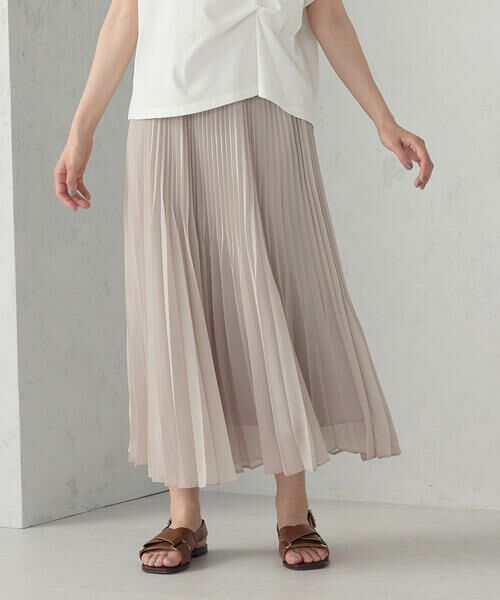シフォンジョーゼット アシンメトリープリーツ スカート