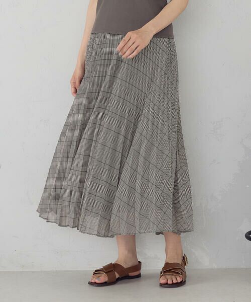 COMME CA ISM / コムサイズム ロング・マキシ丈スカート | シフォンジョーゼット アシンメトリープリーツ スカート | 詳細23