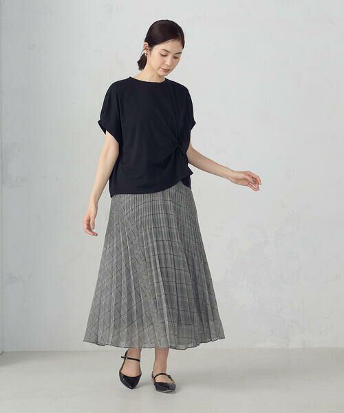 COMME CA ISM / コムサイズム ロング・マキシ丈スカート | シフォンジョーゼット アシンメトリープリーツ スカート | 詳細24
