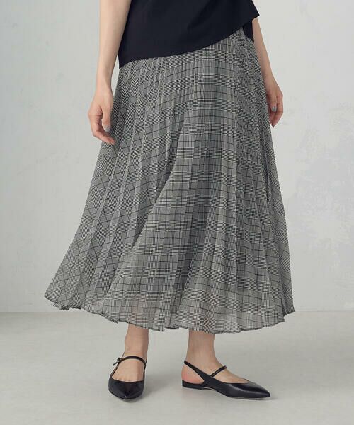 シフォンジョーゼット アシンメトリープリーツ スカート