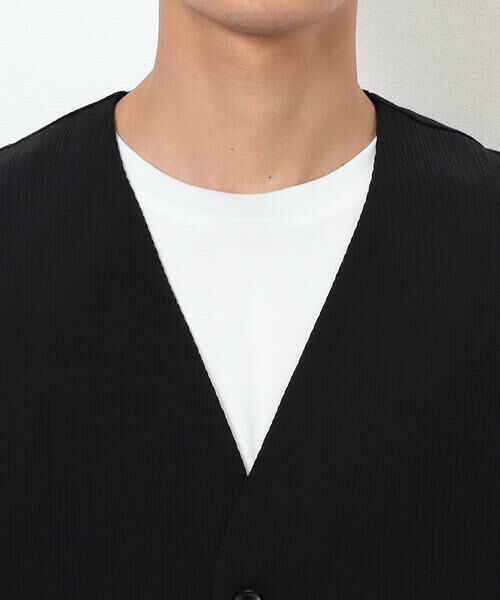 COMME CA ISM / コムサイズム ベスト | 【セットアップ対応】ポリエステル 楊柳 ジレ | 詳細7