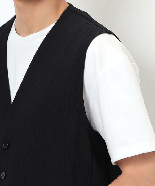 COMME CA ISM / コムサイズム ベスト | 【セットアップ対応】ポリエステル 楊柳 ジレ | 詳細8