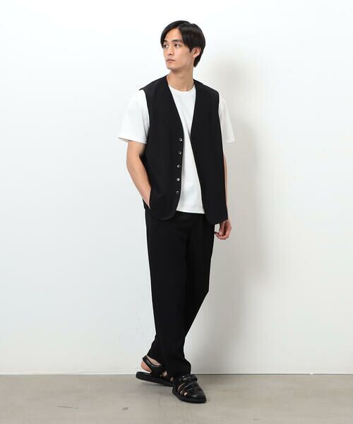 COMME CA ISM / コムサイズム ベスト | 【セットアップ対応】ポリエステル 楊柳 ジレ | 詳細1
