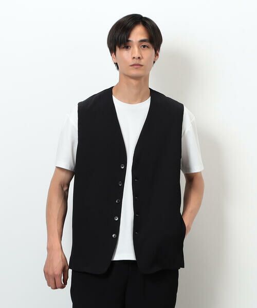 COMME CA ISM / コムサイズム ベスト | 【セットアップ対応】ポリエステル 楊柳 ジレ | 詳細3