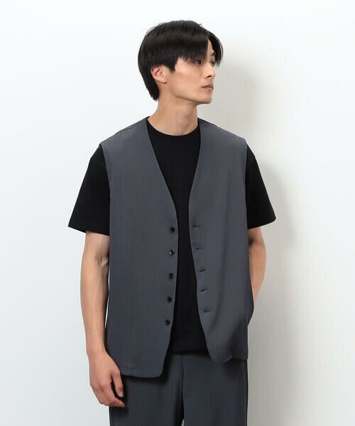 COMME CA ISM / コムサイズム ベスト | 【セットアップ対応】ポリエステル 楊柳 ジレ | 詳細15