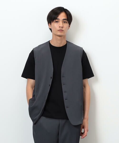 COMME CA ISM / コムサイズム ベスト | 【セットアップ対応】ポリエステル 楊柳 ジレ | 詳細16