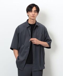 セール】 ファンクショナル リネンライク バンドカラー 七分袖