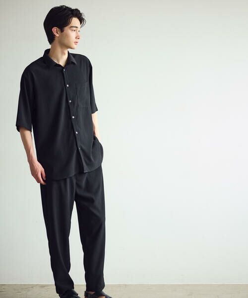 COMME CA ISM / コムサイズム シャツ・ブラウス | 【セットアップ対応】ポリエステル 楊柳 ５分袖シャツ | 詳細2