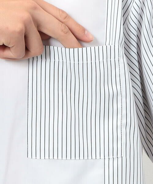 COMME CA ISM / コムサイズム シャツ・ブラウス | タイプライター×ストライプ コンビ半袖シャツ | 詳細10