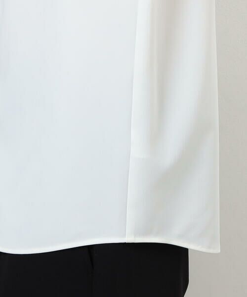 COMME CA ISM / コムサイズム シャツ・ブラウス | ウールライク バンドカラー ブロッキング半袖シャツ | 詳細11