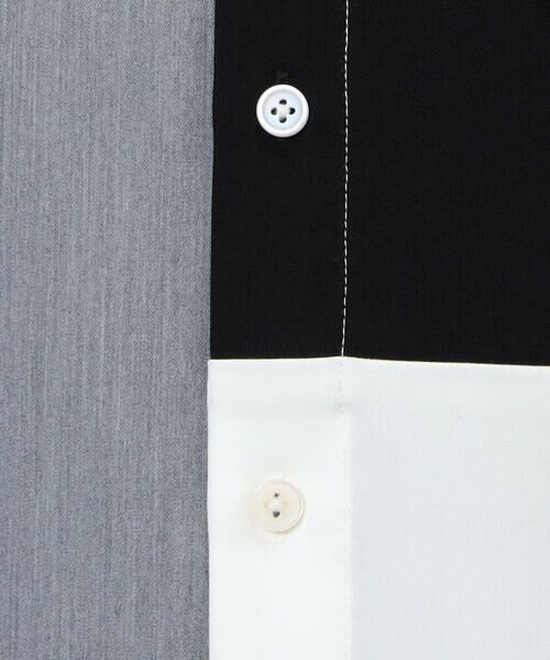 COMME CA ISM / コムサイズム シャツ・ブラウス | ウールライク ショートポイントカラー ブロッキング半袖シャツ | 詳細6