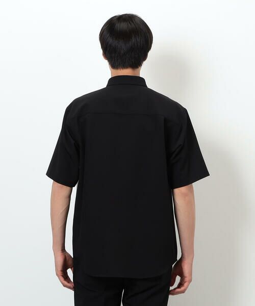 COMME CA ISM / コムサイズム シャツ・ブラウス | ウールライク ショートポイントカラー ブロッキング半袖シャツ | 詳細13