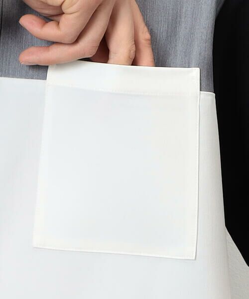 COMME CA ISM / コムサイズム シャツ・ブラウス | ウールライク ショートポイントカラー ブロッキング半袖シャツ | 詳細15