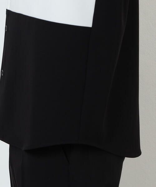 COMME CA ISM / コムサイズム シャツ・ブラウス | ウールライク ショートポイントカラー ブロッキング半袖シャツ | 詳細17