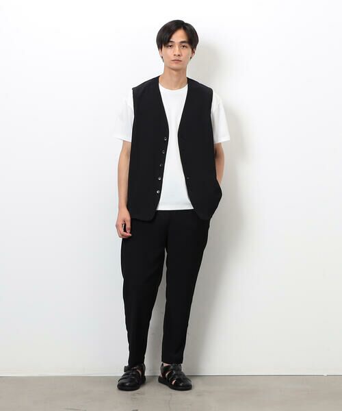 COMME CA ISM / コムサイズム スラックス・ドレスパンツ | 【セットアップ対応】ポリエステル 楊柳 ワイドテーパードパンツ | 詳細1