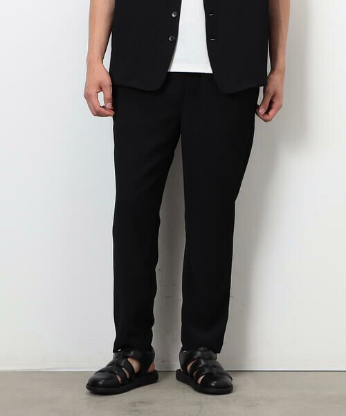 COMME CA ISM / コムサイズム スラックス・ドレスパンツ | 【セットアップ対応】ポリエステル 楊柳 ワイドテーパードパンツ | 詳細2