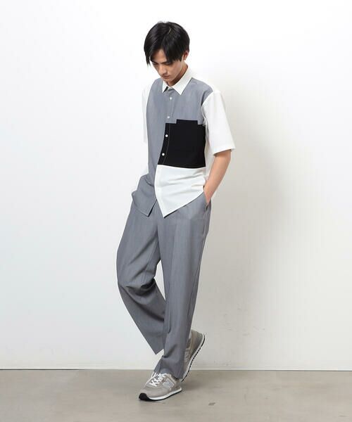 COMME CA ISM / コムサイズム スラックス・ドレスパンツ | ウールライク リラックスワイド テーパードパンツ | 詳細1