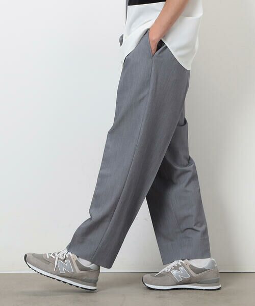 COMME CA ISM / コムサイズム スラックス・ドレスパンツ | ウールライク リラックスワイド テーパードパンツ | 詳細5