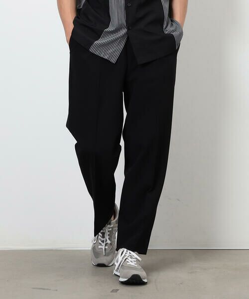 COMME CA ISM / コムサイズム スラックス・ドレスパンツ | ウールライク リラックスワイド テーパードパンツ | 詳細8