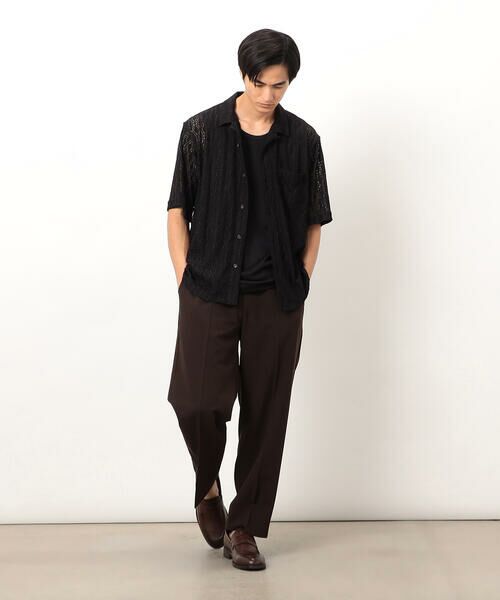 COMME CA ISM / コムサイズム スラックス・ドレスパンツ | ウールライク リラックスワイド テーパードパンツ | 詳細26