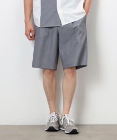 COMME CA ISM / コムサイズム ショート・ハーフ・半端丈パンツ | ウールライク ワンタックハーフパンツ