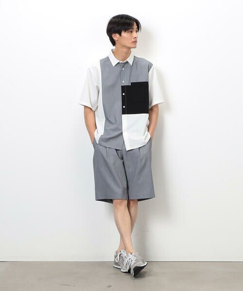 COMME CA ISM / コムサイズム ショート・ハーフ・半端丈パンツ | ウールライク ワンタックハーフパンツ | 詳細1