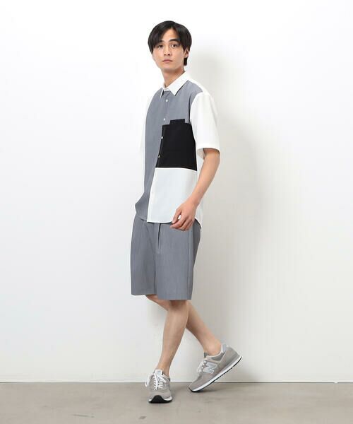 COMME CA ISM / コムサイズム ショート・ハーフ・半端丈パンツ | ウールライク ワンタックハーフパンツ | 詳細2