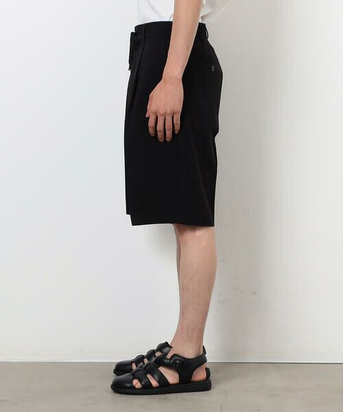 COMME CA ISM / コムサイズム ショート・ハーフ・半端丈パンツ | ウールライク ワンタックハーフパンツ | 詳細11