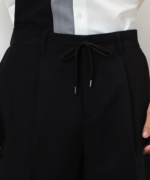 COMME CA ISM / コムサイズム ショート・ハーフ・半端丈パンツ | ウールライク ワンタックハーフパンツ | 詳細13