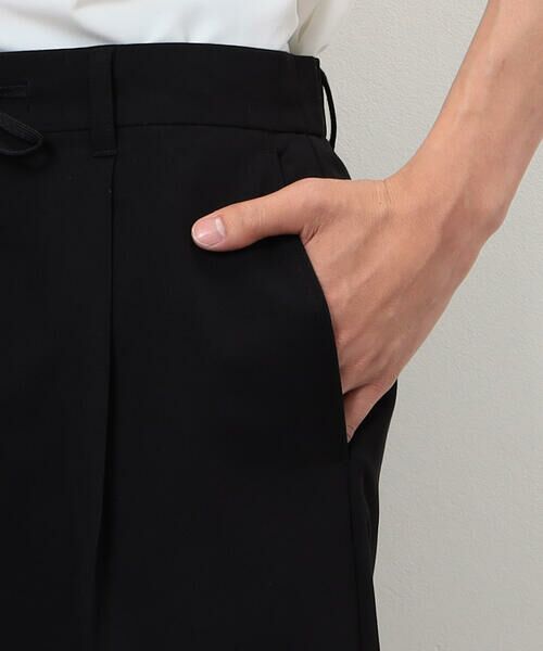 COMME CA ISM / コムサイズム ショート・ハーフ・半端丈パンツ | ウールライク ワンタックハーフパンツ | 詳細15