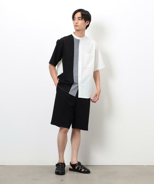 COMME CA ISM / コムサイズム ショート・ハーフ・半端丈パンツ | ウールライク ワンタックハーフパンツ | 詳細6