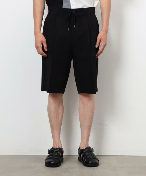 COMME CA ISM / コムサイズム ショート・ハーフ・半端丈パンツ | ウールライク ワンタックハーフパンツ | 詳細10