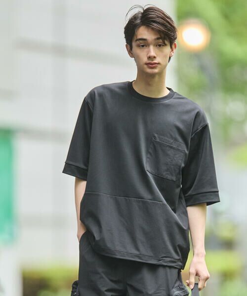 COMME CA ISM / コムサイズム Tシャツ | 「Daily TECH Series」  クイックドライ コンビデザインＴシャツ | 詳細1