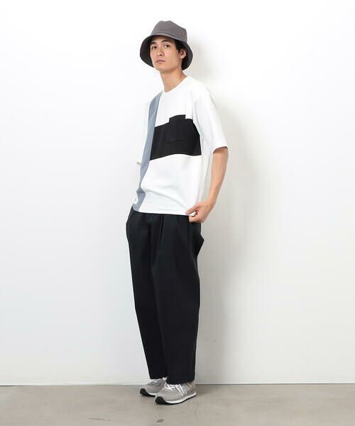 COMME CA ISM / コムサイズム Tシャツ | ブロッキングＴシャツ | 詳細1