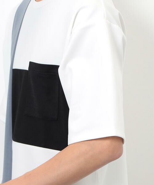 COMME CA ISM / コムサイズム Tシャツ | ブロッキングＴシャツ | 詳細9