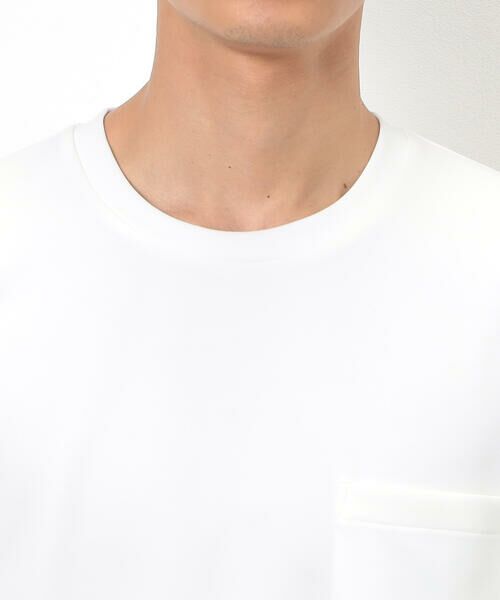 COMME CA ISM / コムサイズム Tシャツ | ストレッチポンチ×ストライプコンビTシャツ | 詳細9