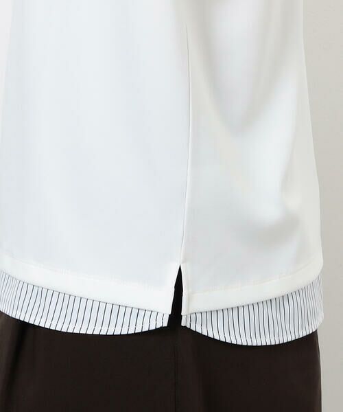 COMME CA ISM / コムサイズム Tシャツ | ストレッチポンチ×ストライプコンビTシャツ | 詳細13
