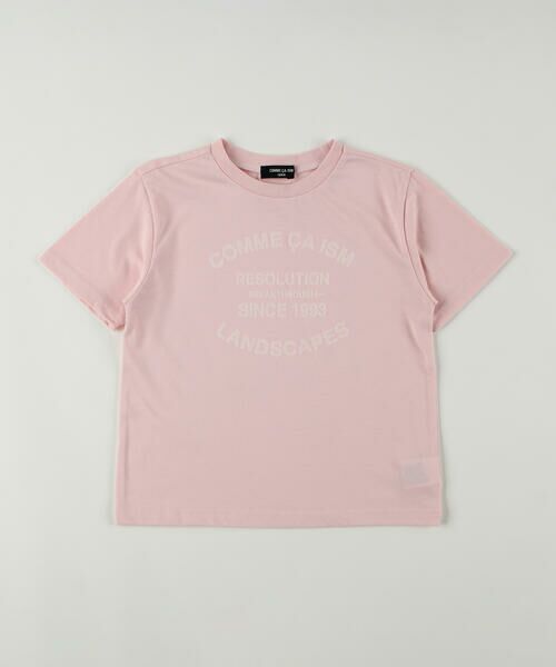 COMME CA ISM / コムサイズム Tシャツ | フロッキープリント Tシャツ(ピンク)