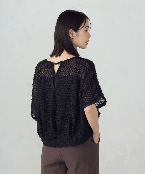 COMME CA ISM / コムサイズム シャツ・ブラウス | シアー フリンジ ドルマンスリーブブラウス | 詳細4