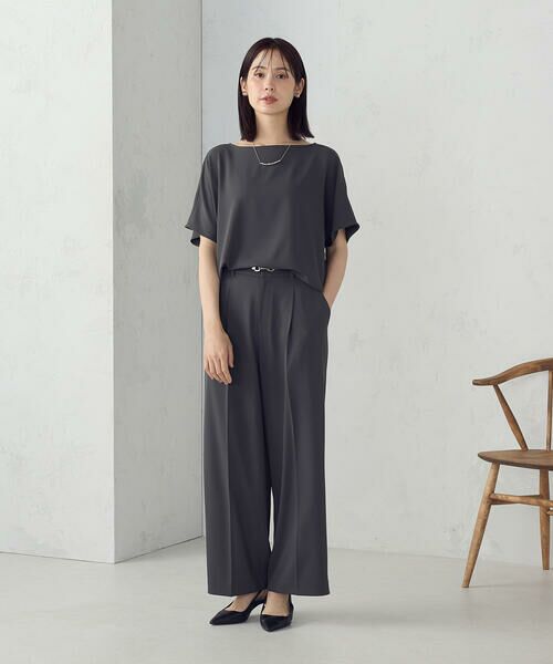 COMME CA ISM / コムサイズム シャツ・ブラウス | 【UVカット・接触冷感・吸水速乾】オーバーサイズＴブラウス / セットアップ対応 | 詳細1