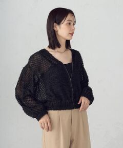 COMME CA ISM / コムサイズム ブルゾン | フリンジシアー ジップアップブルゾン