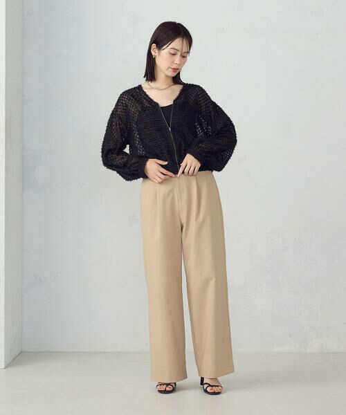 COMME CA ISM / コムサイズム ブルゾン | フリンジシアー ジップアップブルゾン | 詳細1