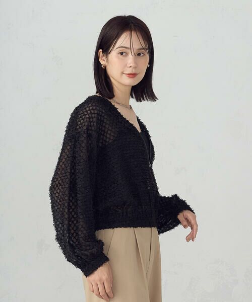 COMME CA ISM / コムサイズム ブルゾン | フリンジシアー ジップアップブルゾン | 詳細5