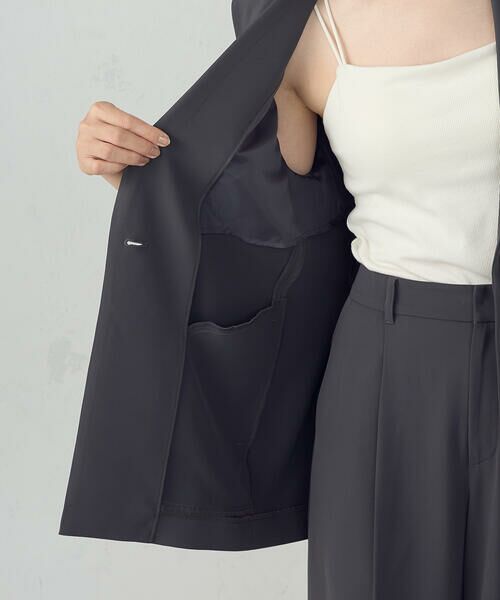 COMME CA ISM / コムサイズム ベスト | 【UVカット・接触冷感・吸水速乾】ベルト付きテーラードジレ / セットアップ対応 | 詳細15
