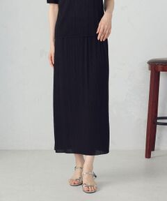 COMME CA ISM / コムサイズム ロング・マキシ丈スカート | ジャカードプリーツ ナロースカート / セットアップ対応